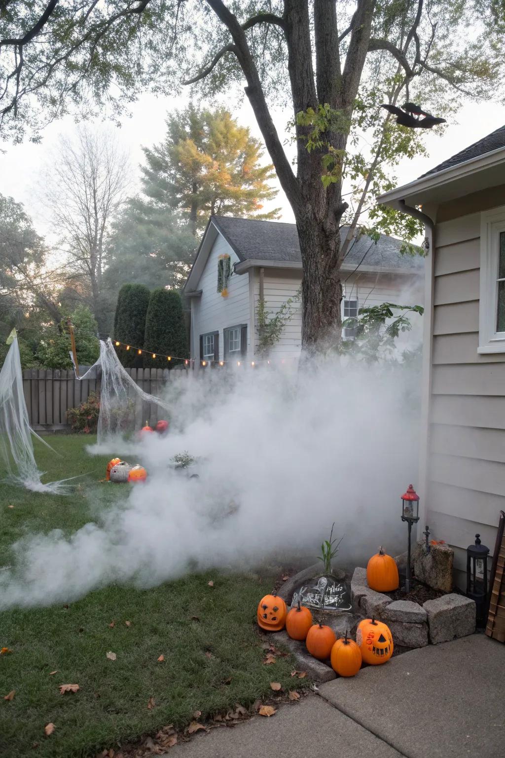 A mystical mist alters your yard into a scene from an apparition narrative.