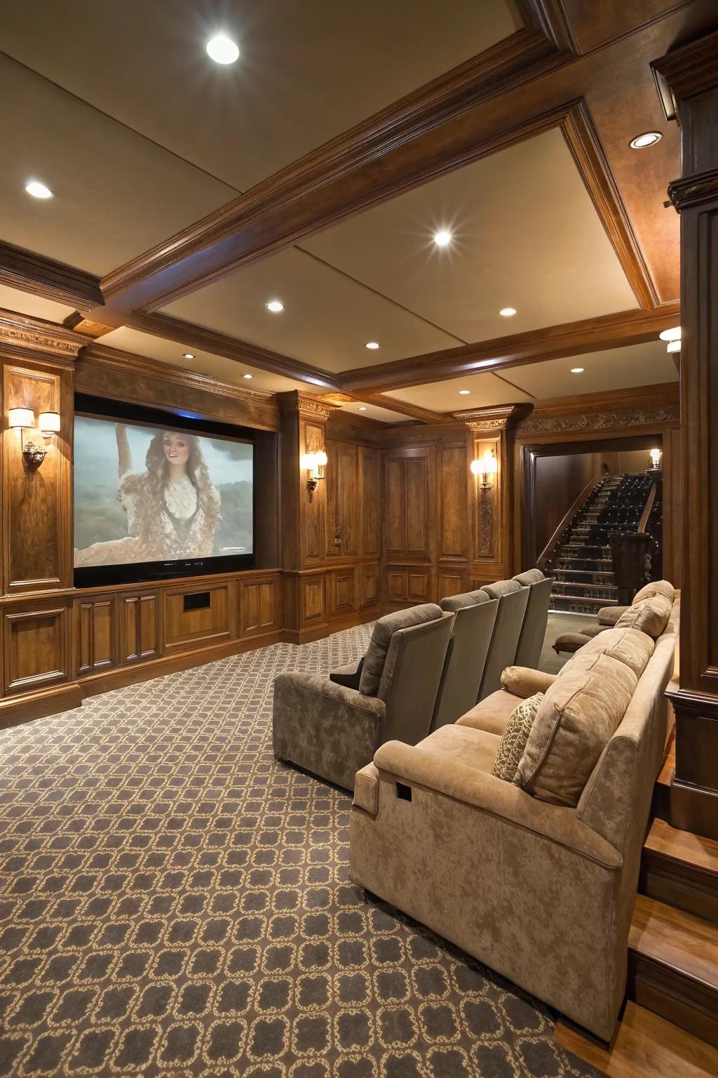 High-end finishing touches put in a touch of elegance and sophistication in your home cinema.