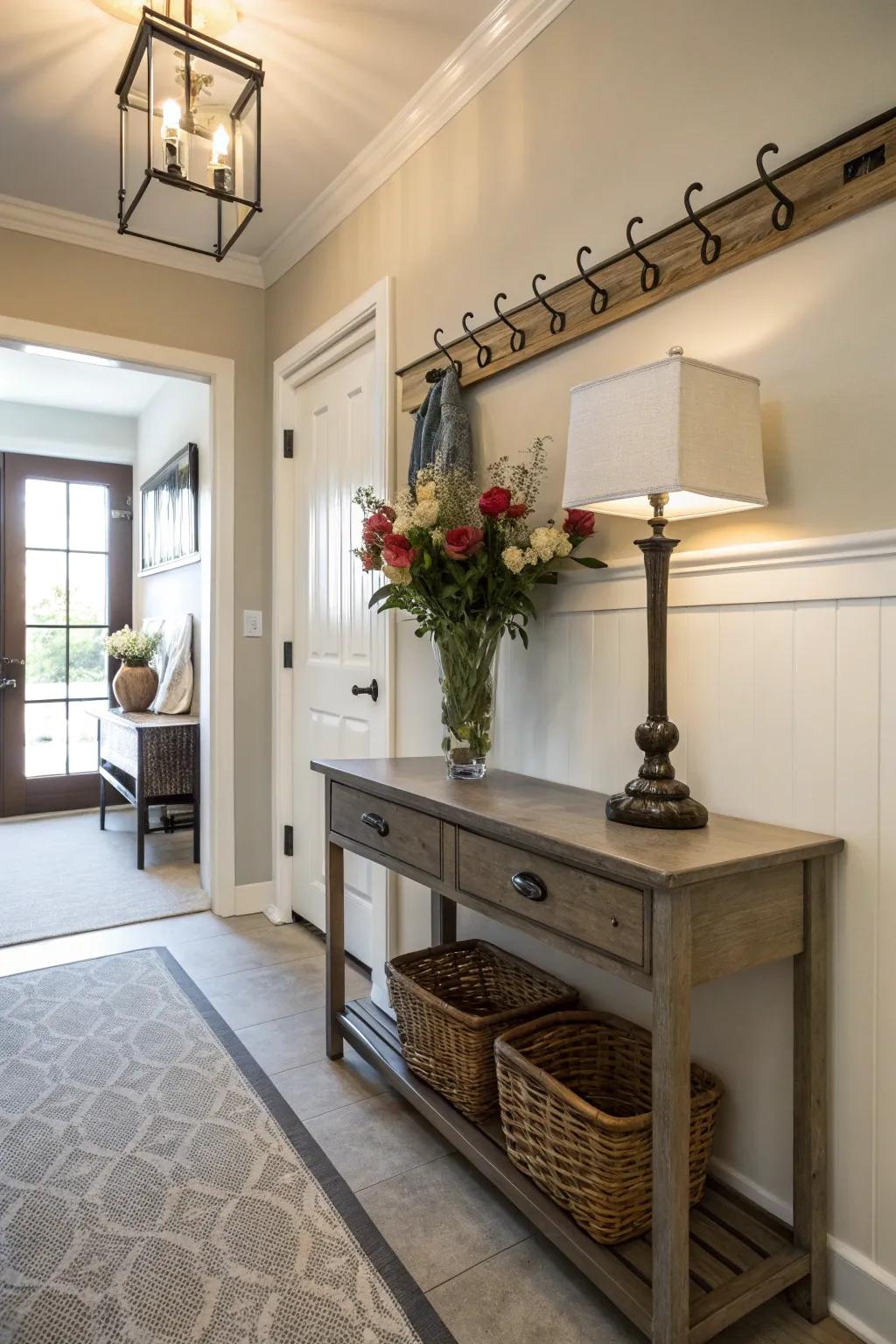 Keep your bedroom clean and tidy with a convenient drop zone.