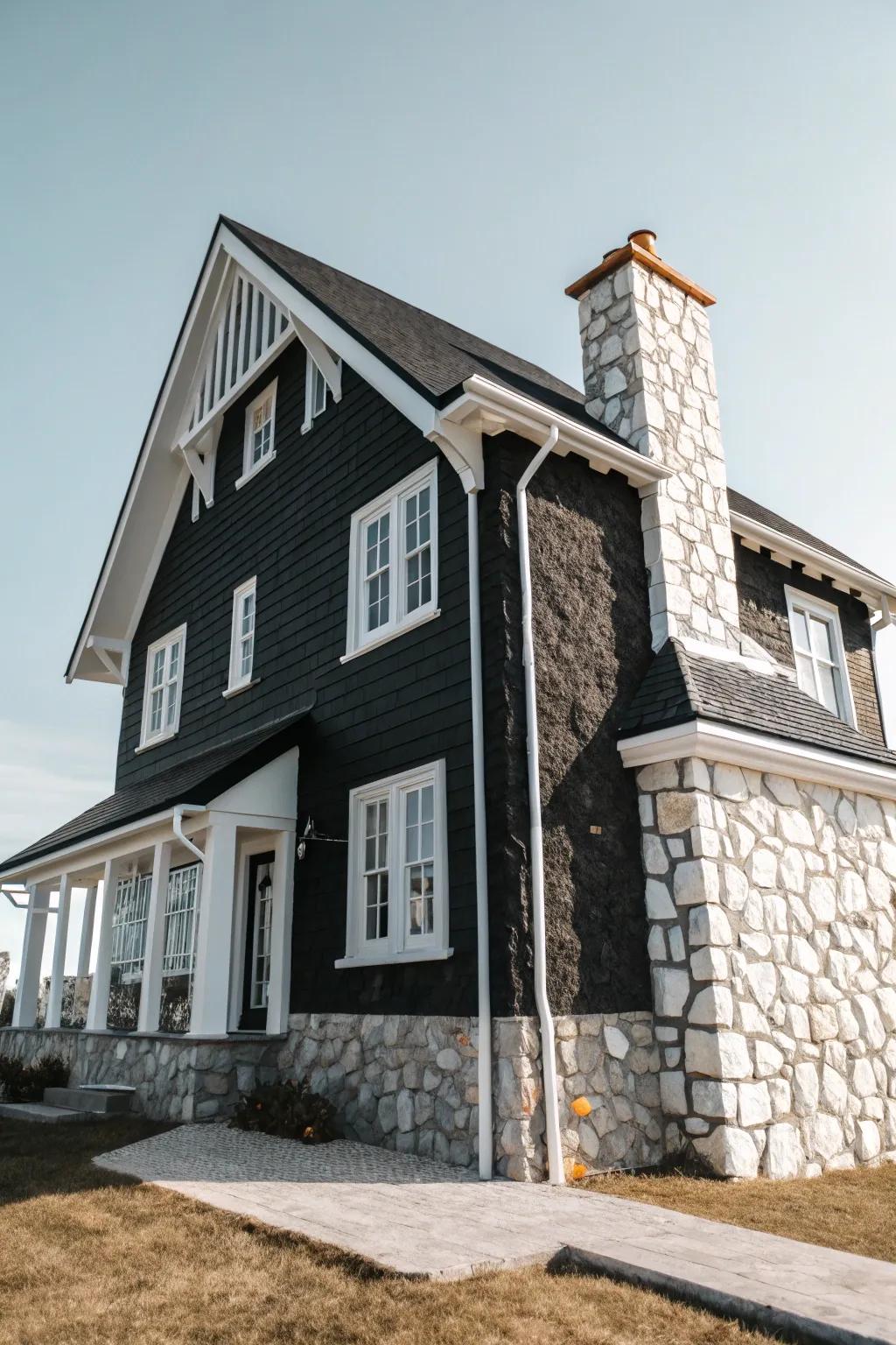 Natural stone features add ageless personality to this exterior.