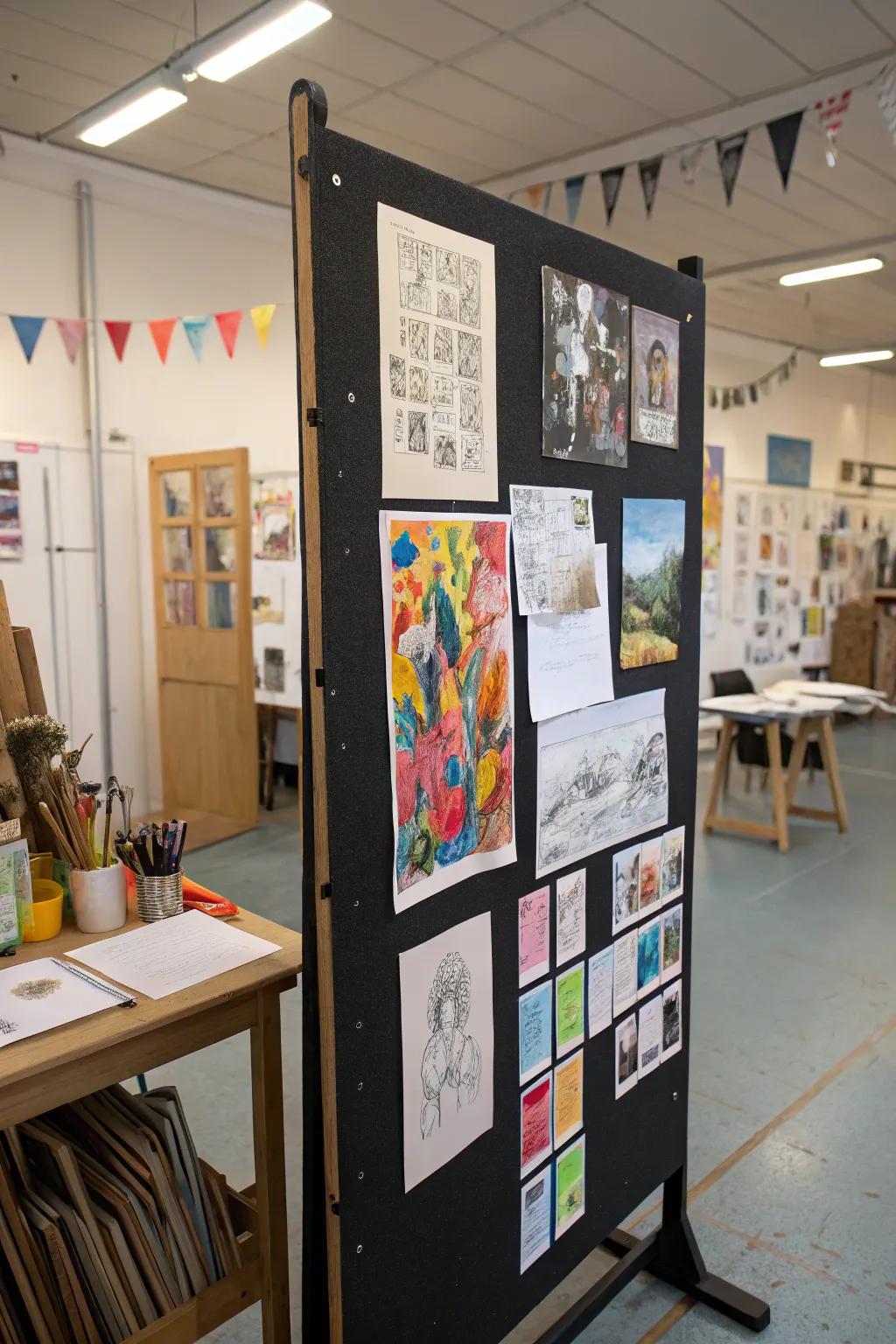 Express your artistic side with a memo board that acts as your personal canvas.