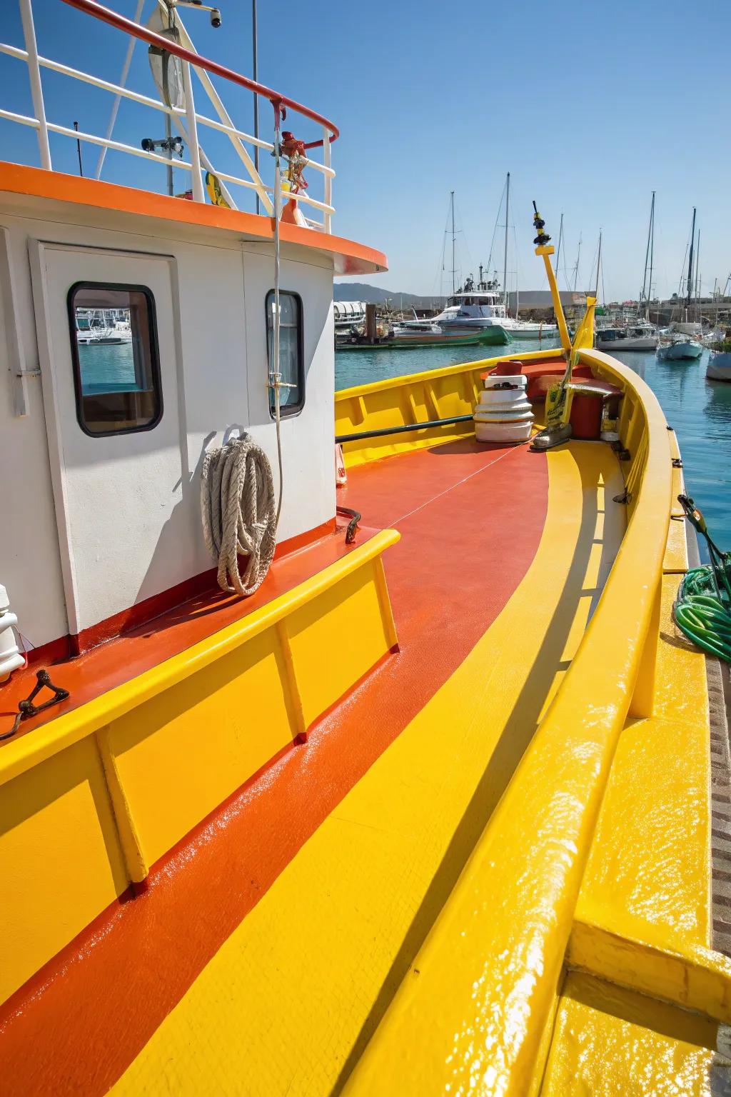 Bright colors contribute fun and cheer to your deck.