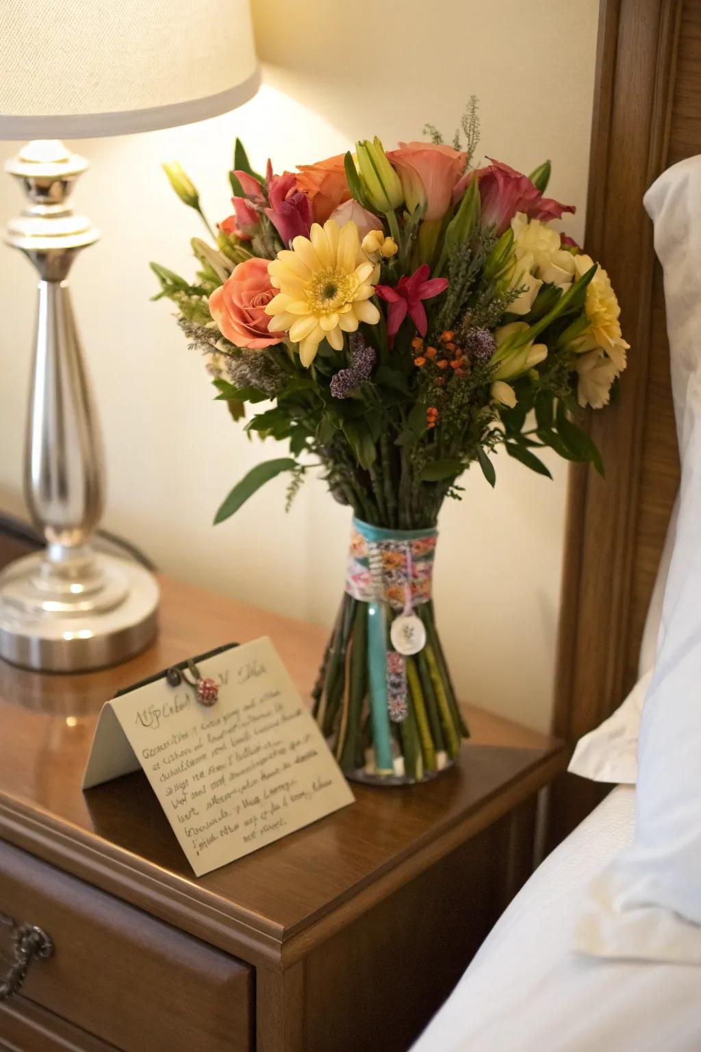 Personalized bouquets make memorable gifts.
