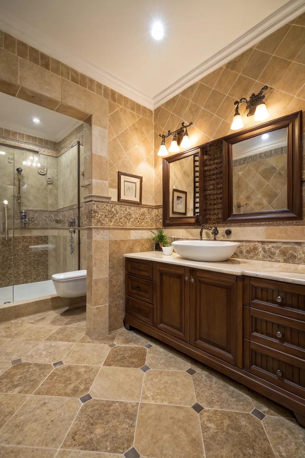 Inherent grace can be found using travertine.