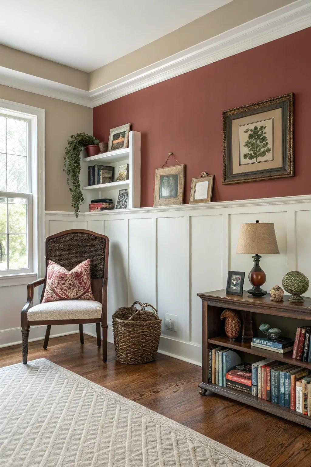 Enhance your walls with dual-tone designs.
