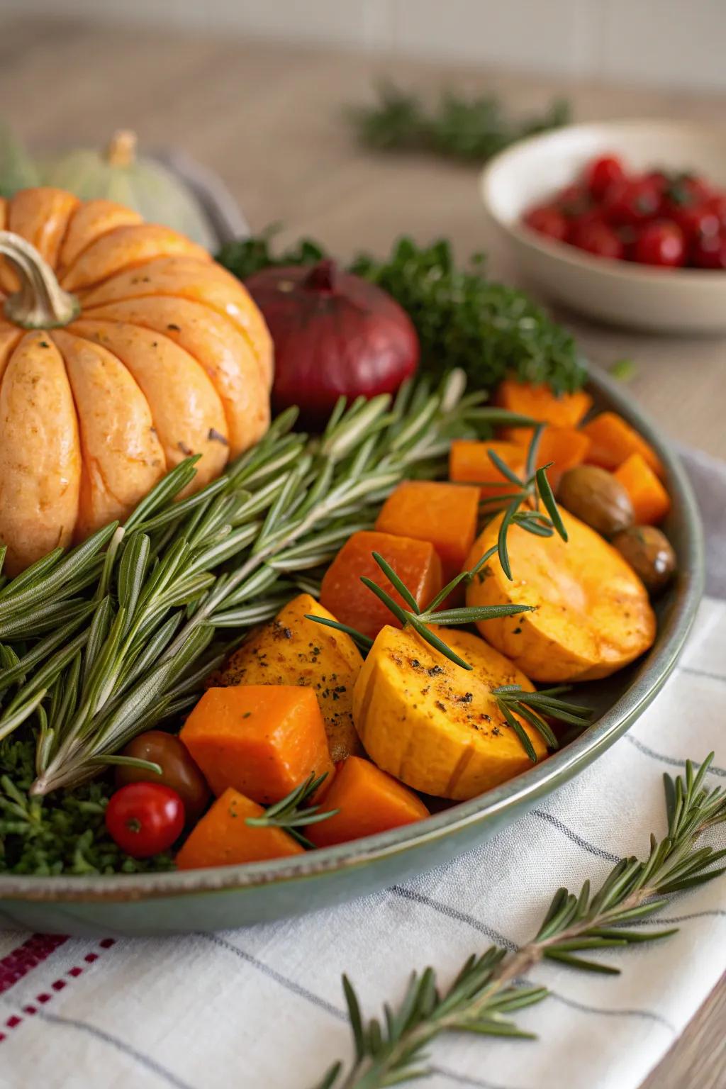 Show off the season's bounty with a natural centerpiece.
