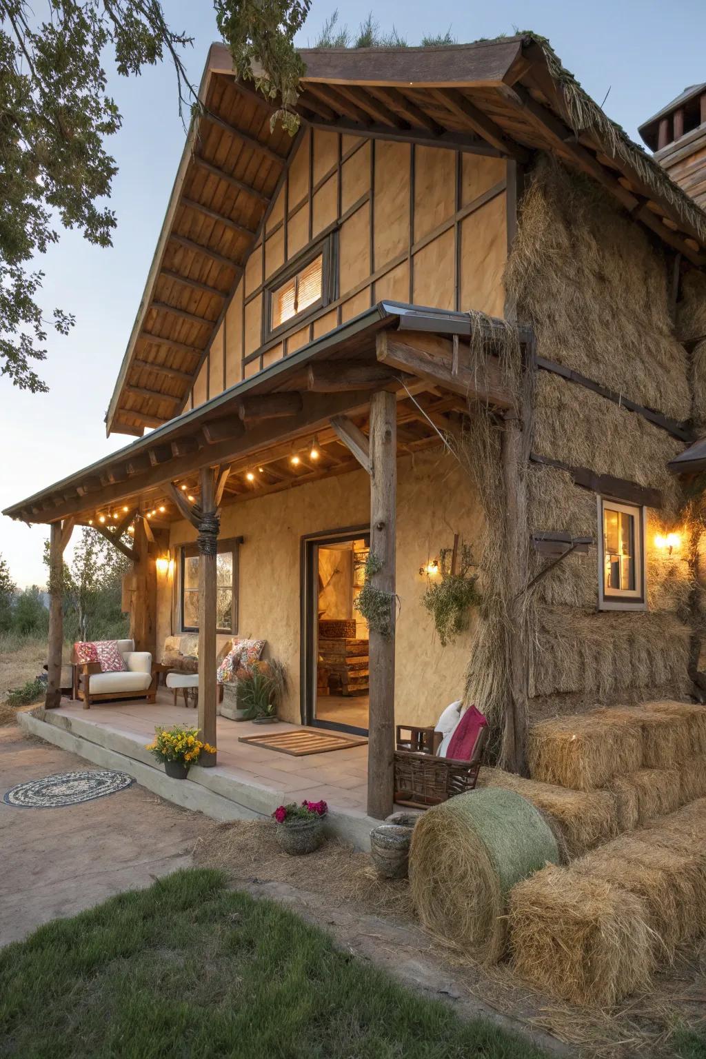 A warm, lasting straw pack house using excellent insulation.