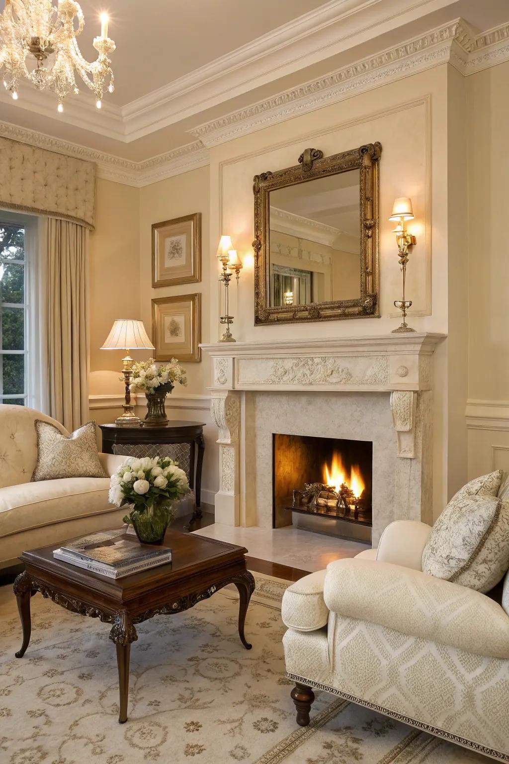 Subtle ivory presents stylish simplicity, suitable for a classic and timeless space.