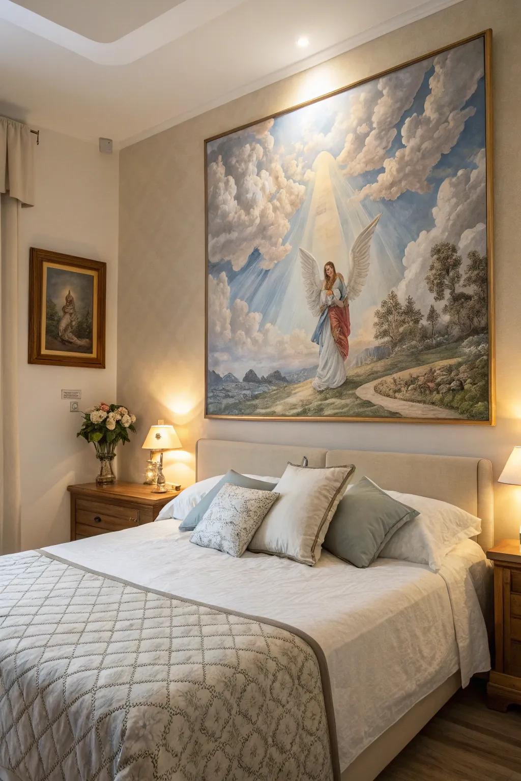 Heavenly abode paintings add an ethereal touch to any space.