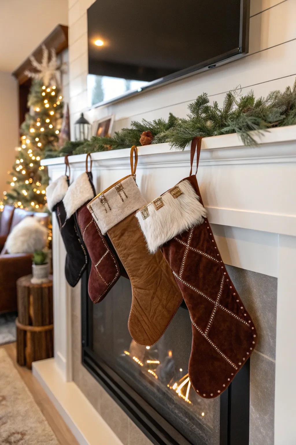 Unforeseen resources such as velvet and leather append a sumptuous nuance.