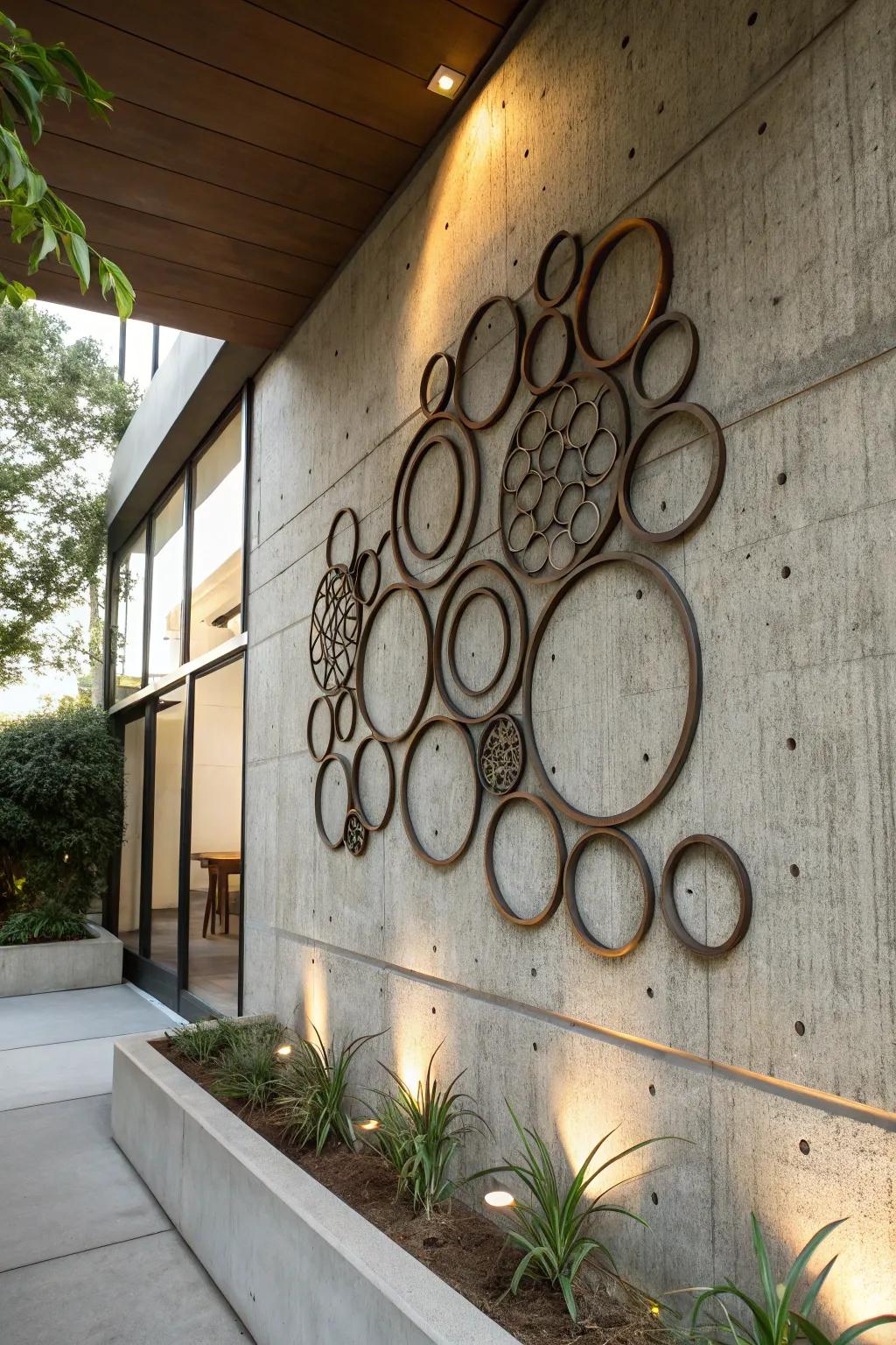 Introduce sleekness through metal artistry.