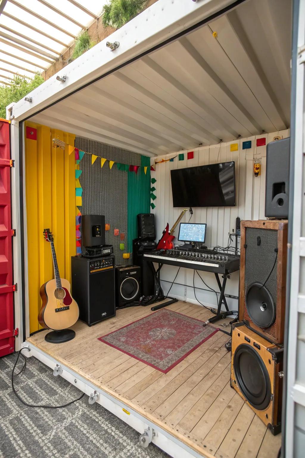 Dedicate space enabling musicians for creation inside the area.