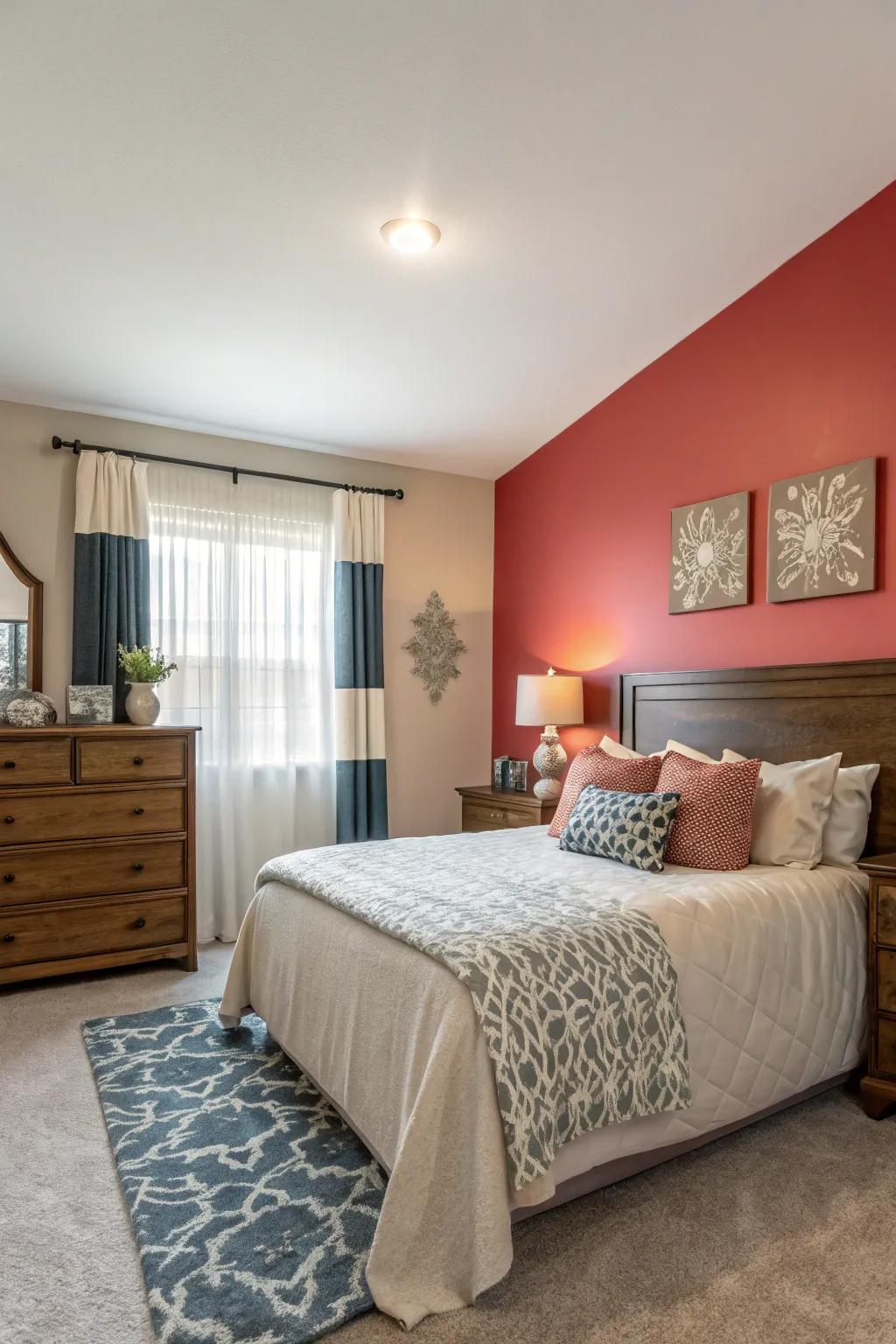 An audacious accent partition appends focus and drama