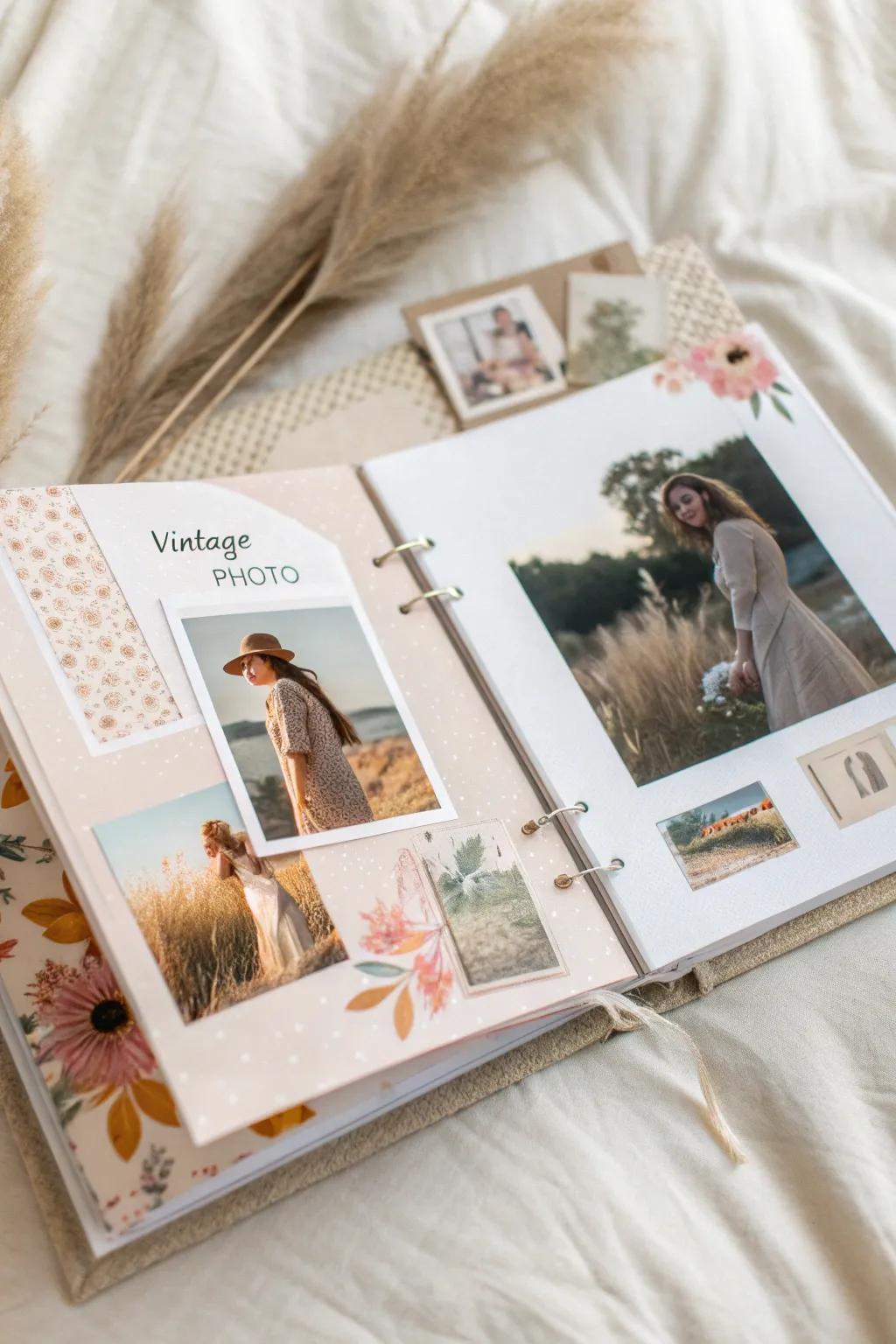 Transform your scrapbook with a stunning photo composition backdrop, capturing every cherished memory in a beautifully minimalist style.