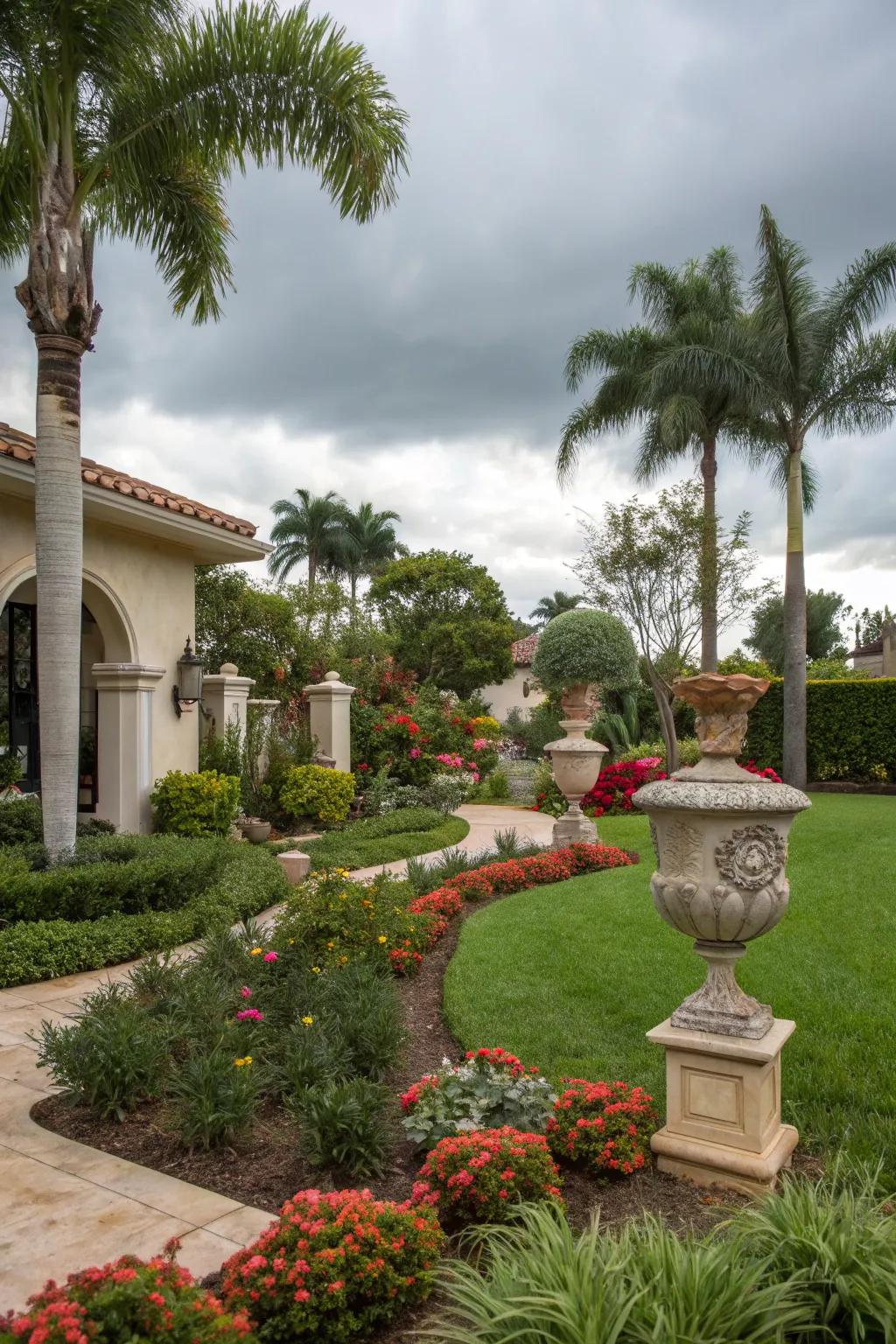 Sculptural elements add artistic flair and character to your landscape.