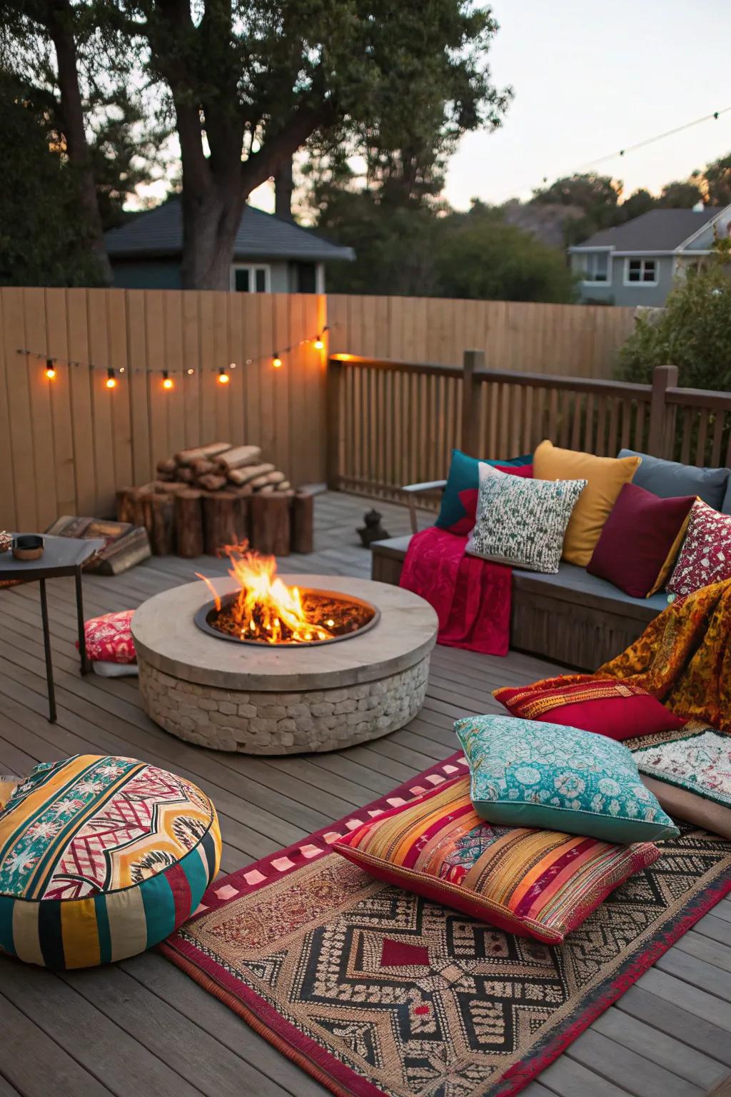 Fancy parts like pads and throws add comfort and style to your deck.