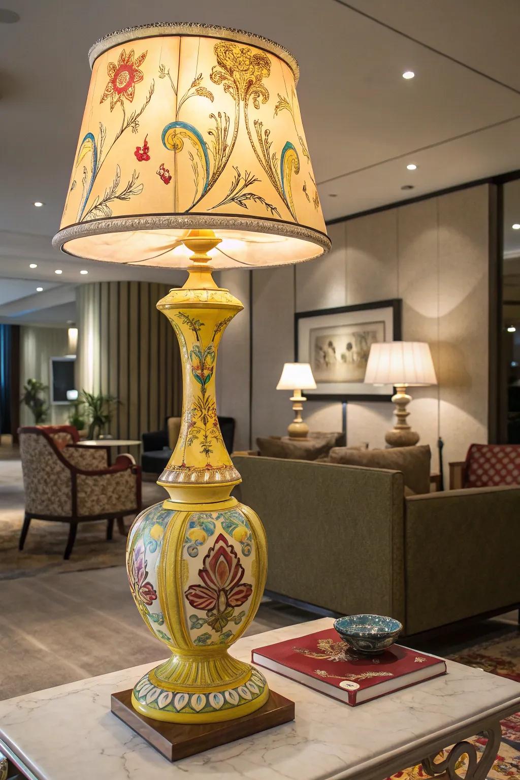 Custom lamps add a uniquely personal touch.