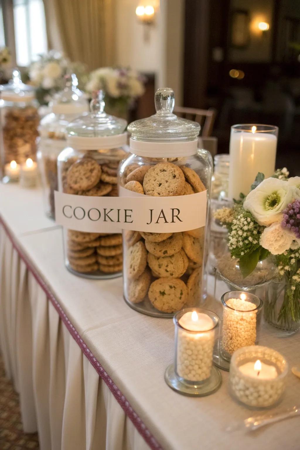 Customized cookie containers that double as gifts.
