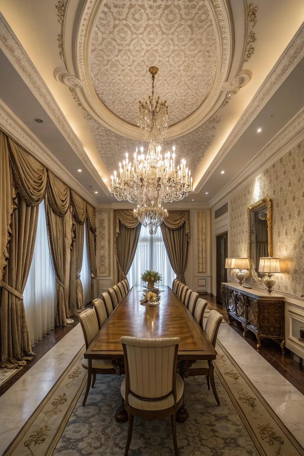 With full-length drapes, create a dramatic statement.