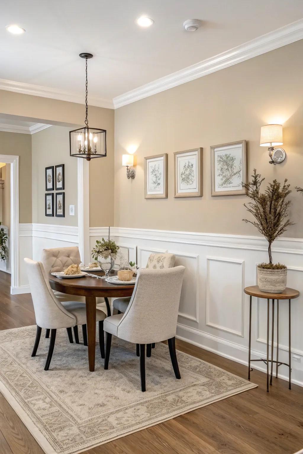 Subdued colors convey a sense of serenity and minimalist elegance.