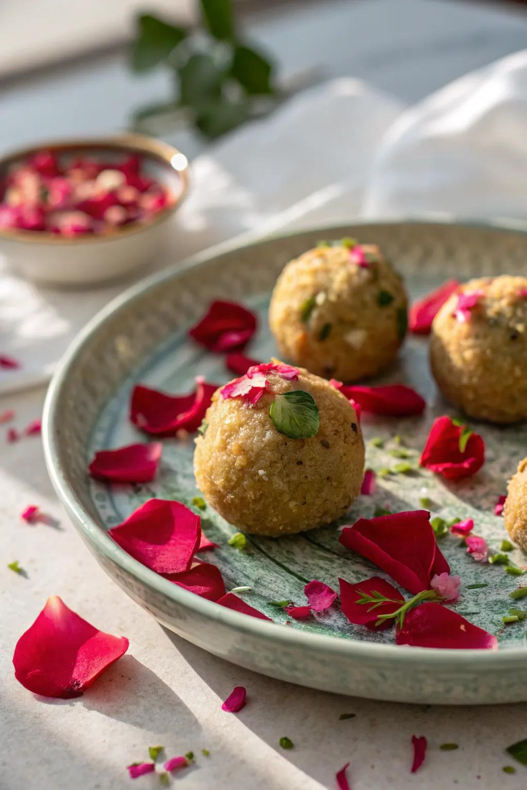 Paan coconut ladoo is a great mix to end the meal!