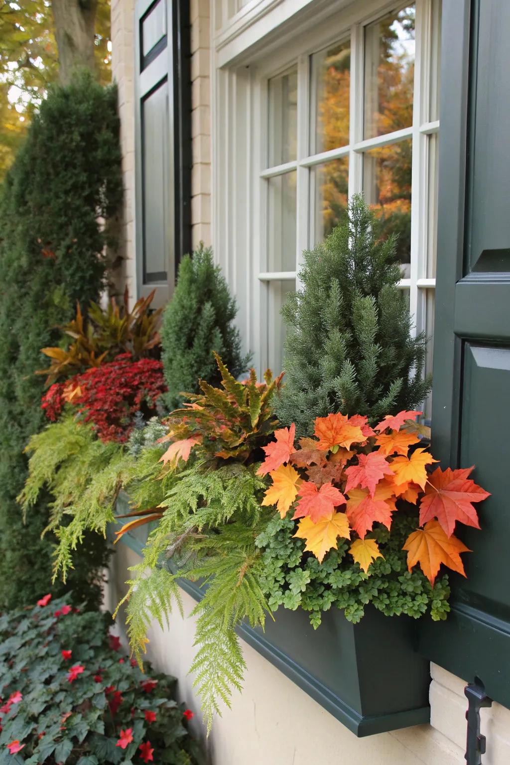 Persistent greens provide durable greenery.
