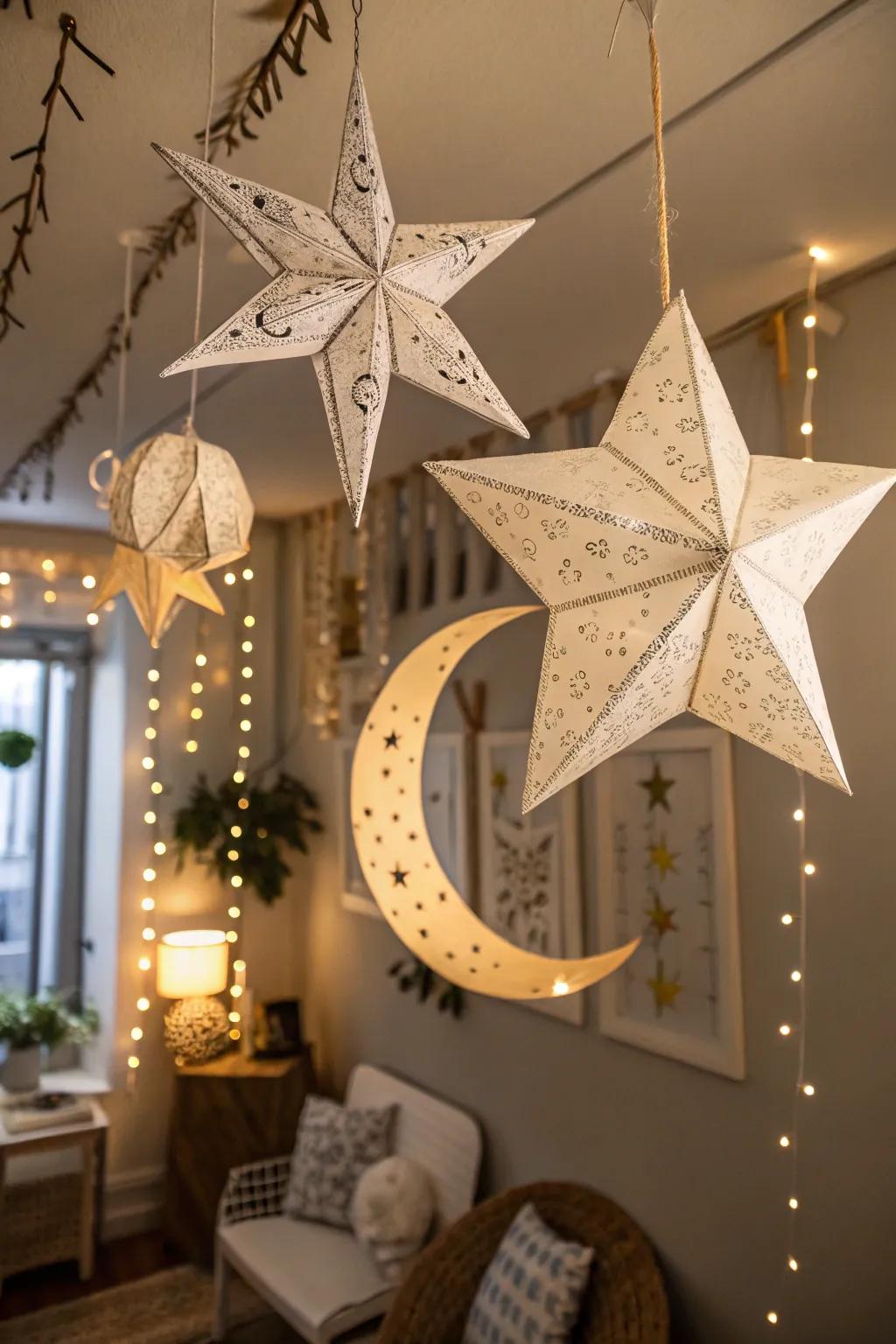 Contribute a personalized aspect via DIY paper decorations.
