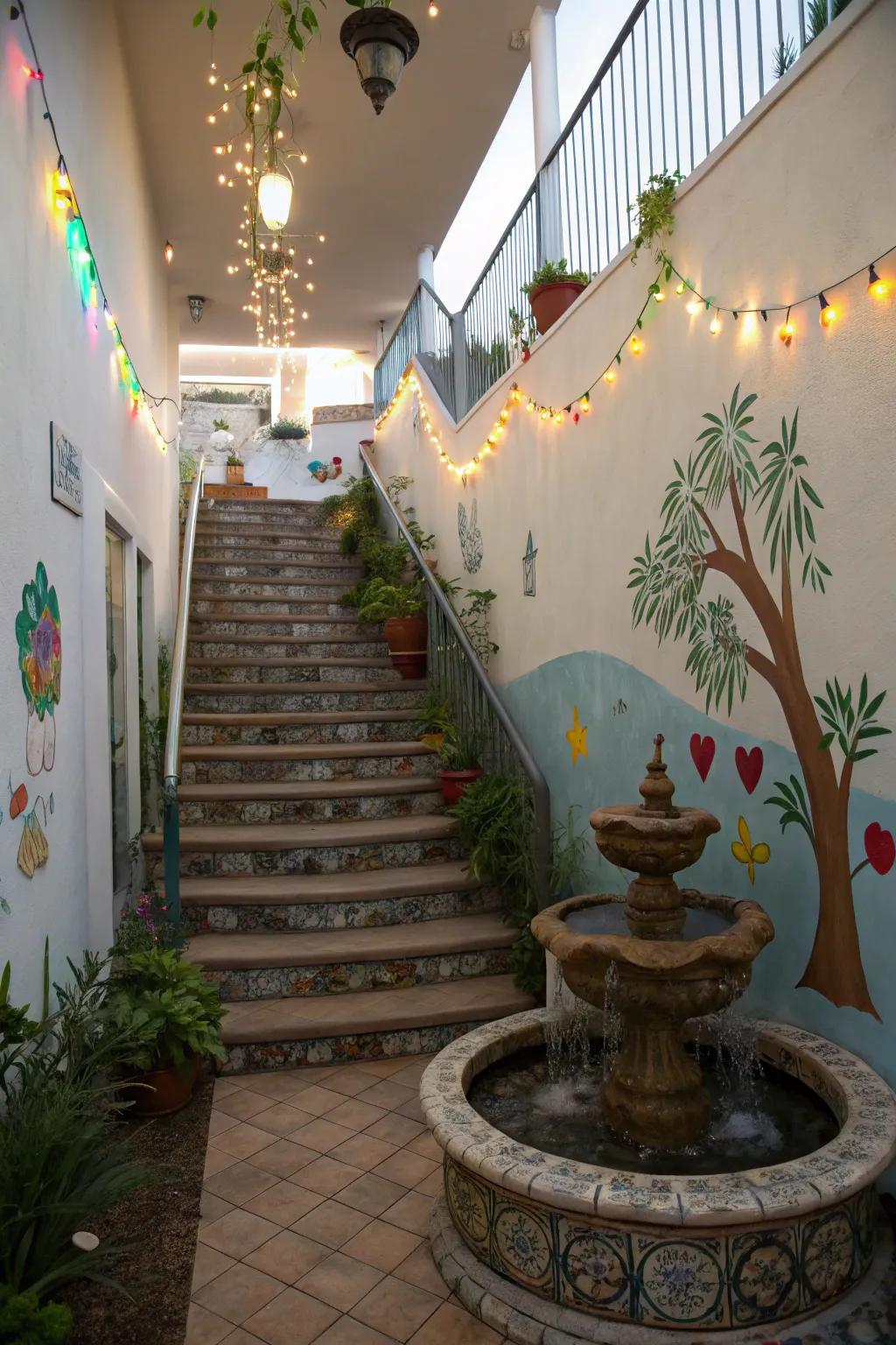 Unique details ensure stairwells are memorable.