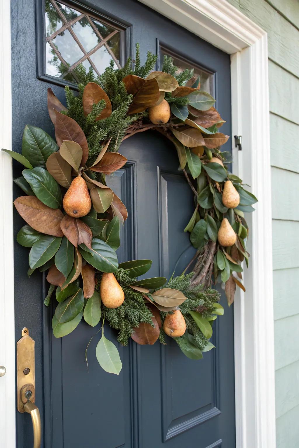 Southern plants and fruit inject sophistication into your autumnal arrangement.