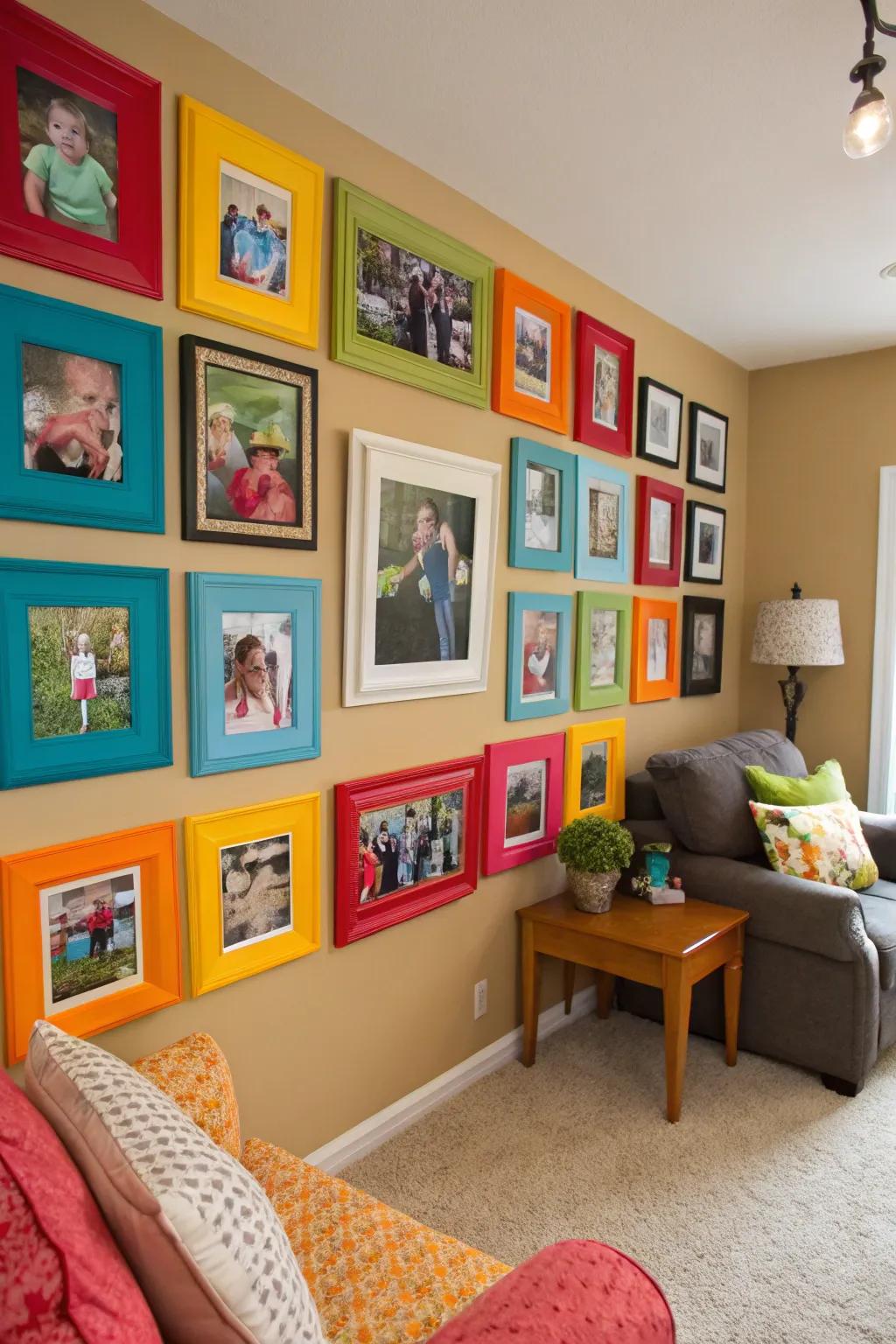 Bold colors create vibrant exhibits.