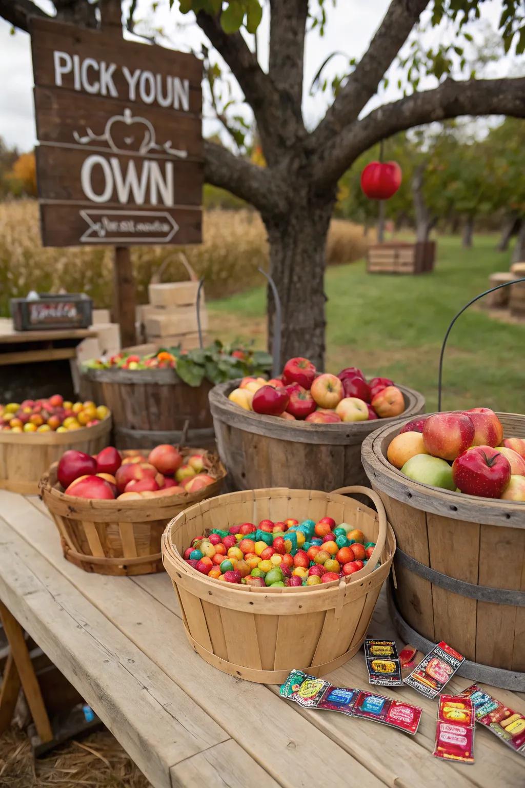 A curated treat selection offers a sweet and interactive party feature.