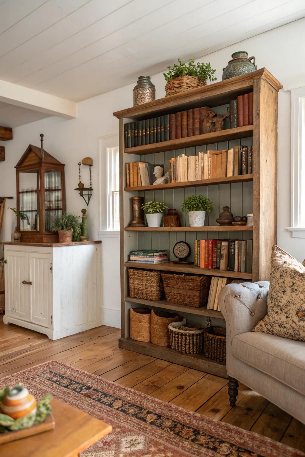 Open shelving offers both practical storage and a chance to display your style.