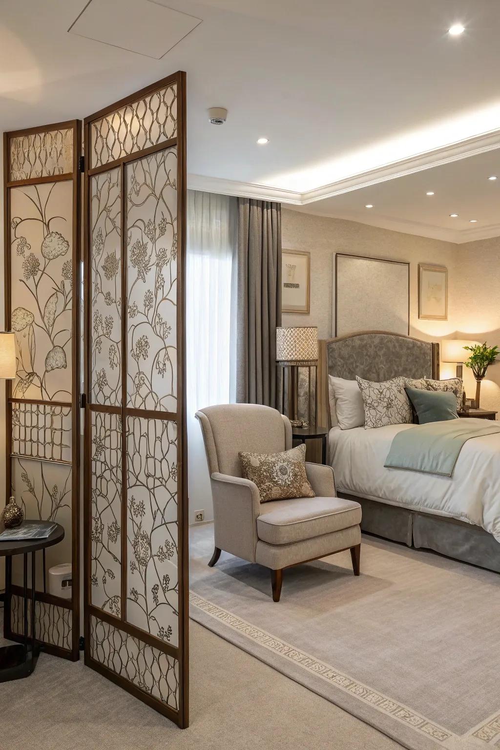 Space dividers for energy guidance and privacy.