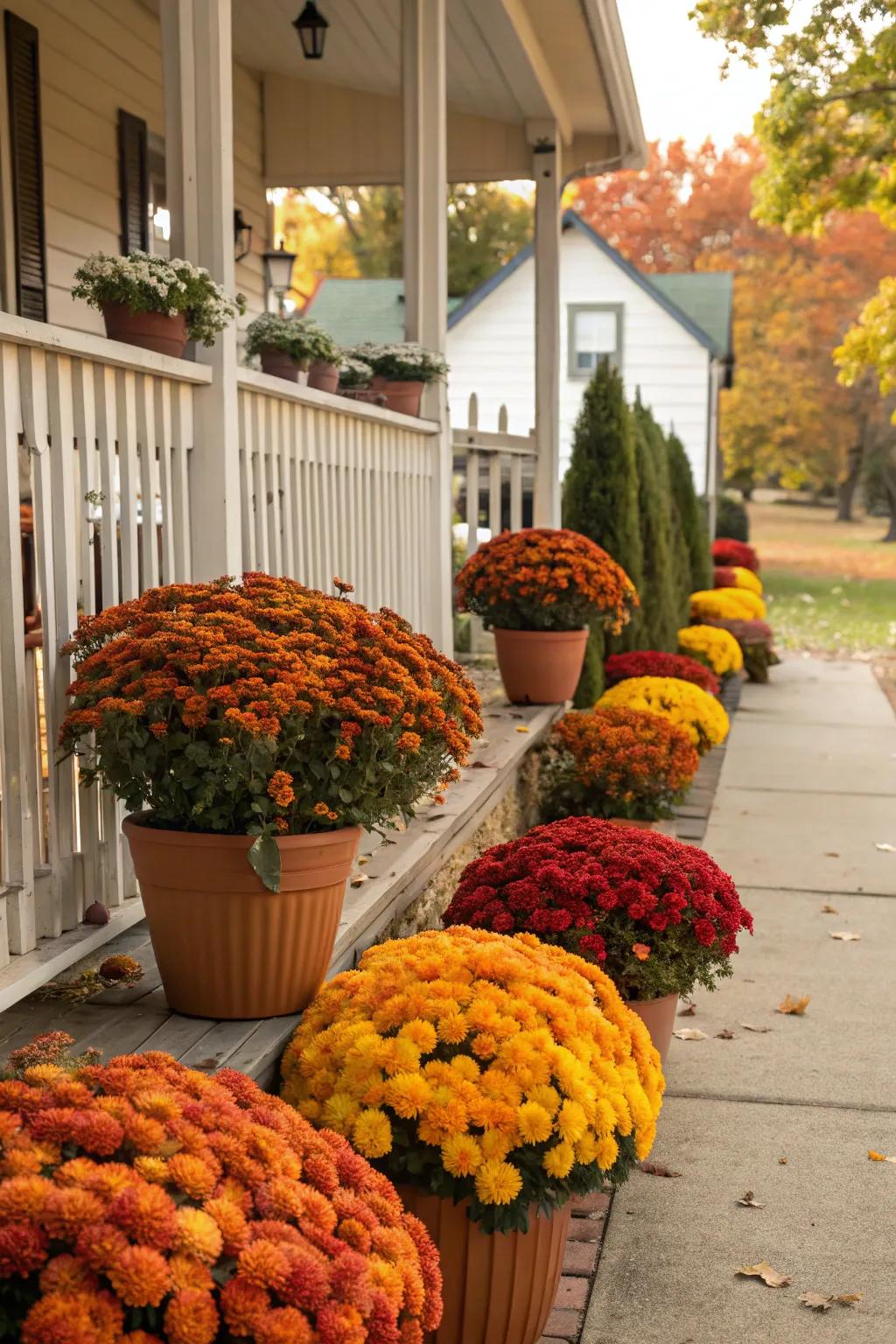 Seasonal flora ushers in vibrant vitality to your outside area.