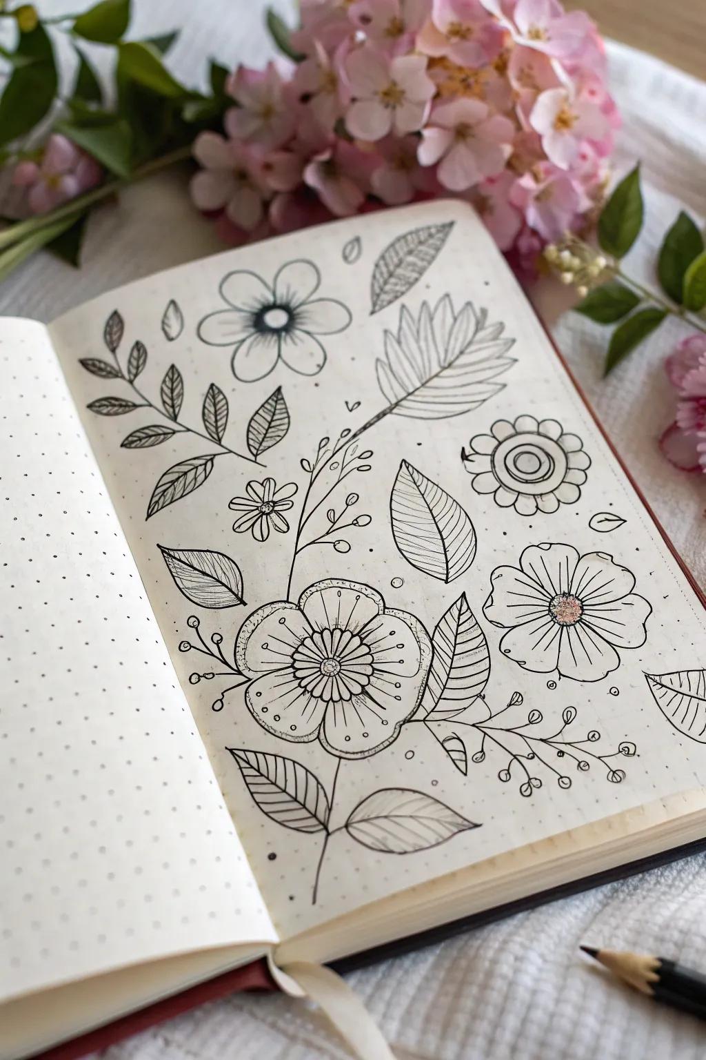 Layered blooms add size and depth to your art.