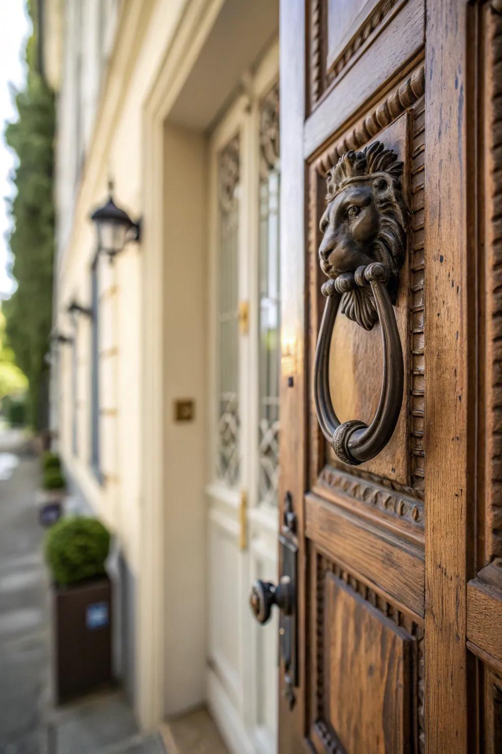 An artistic portal rap serves as a delightful detail.