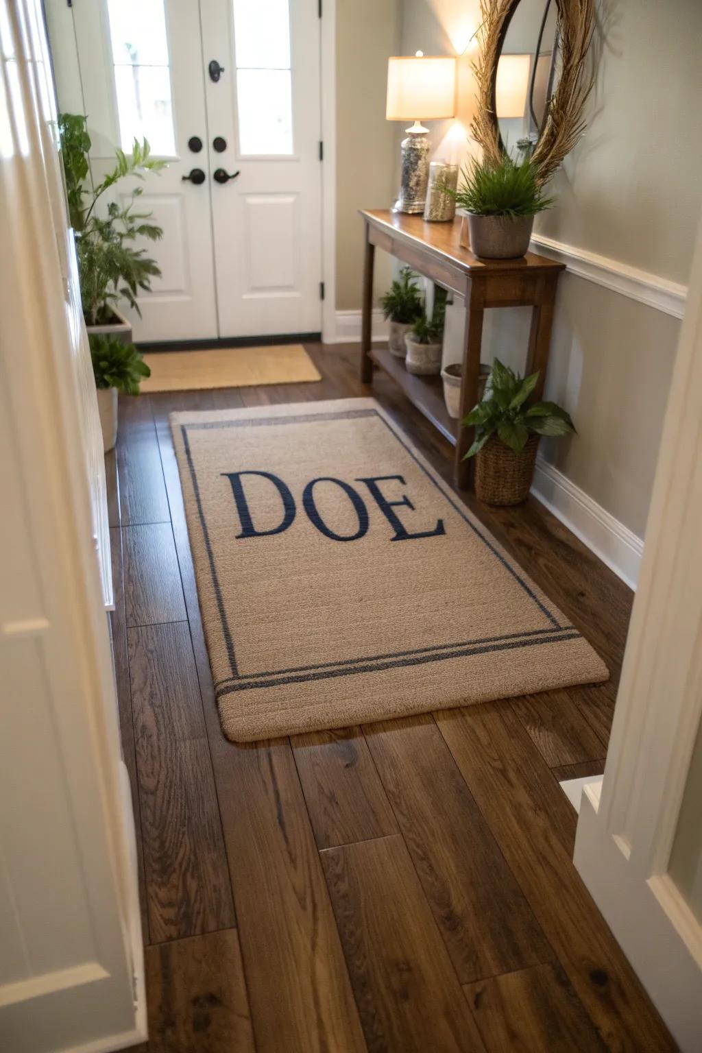 Personalized rugs offer a welcome that is uniquely yours.