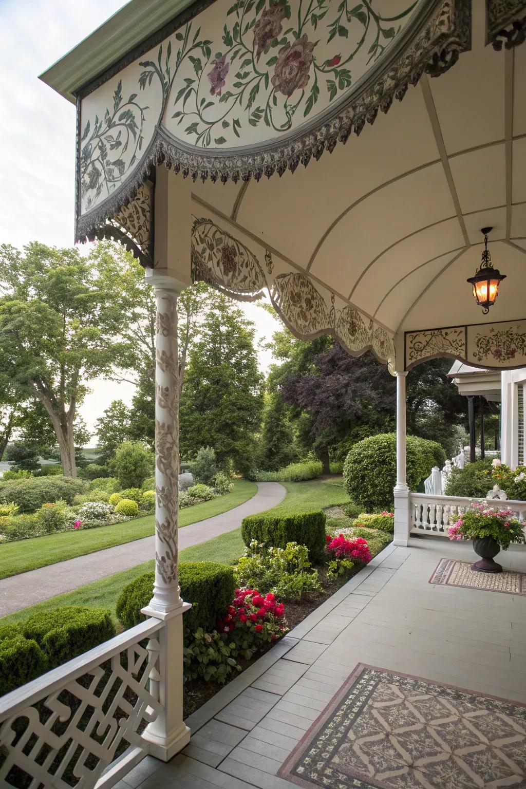 A creative cover makes your porch a masterpiece.