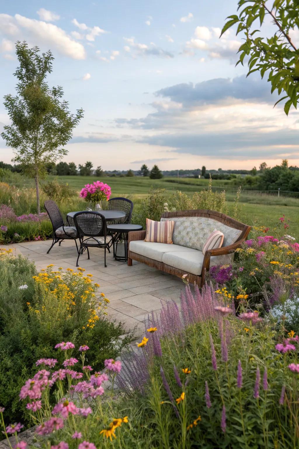 Surround yourself with whimsical wildflower edges.