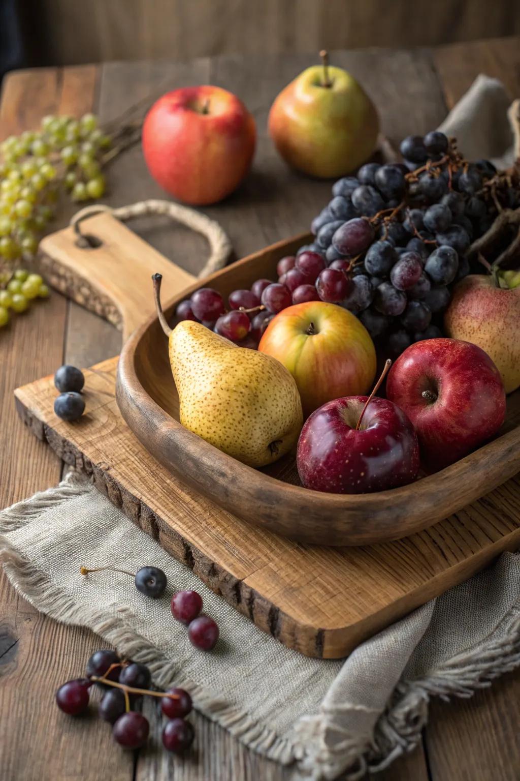 A country harvest tray that is best for get togethers during fall.