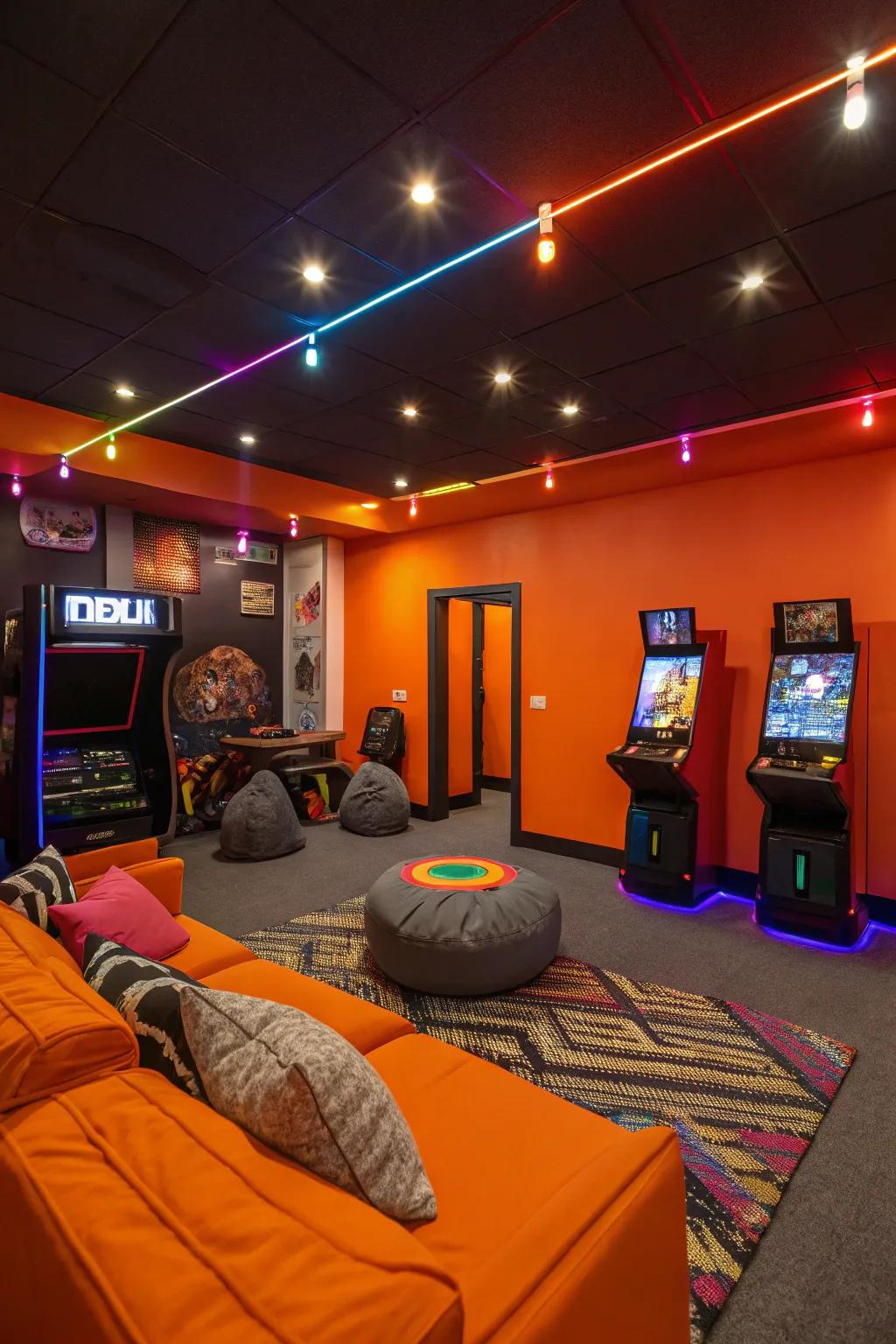 Dynamic orange hues stimulate enthusiasm and creativity.