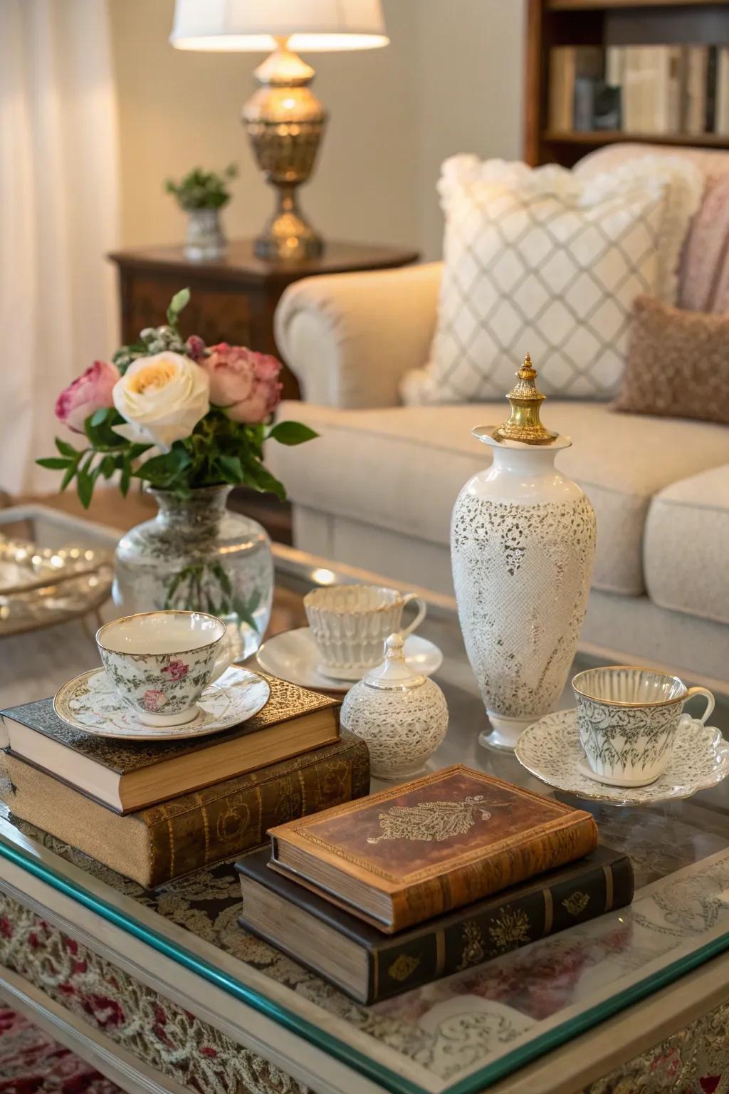 Vintage pieces incorporate nostalgia and appeal to your design.