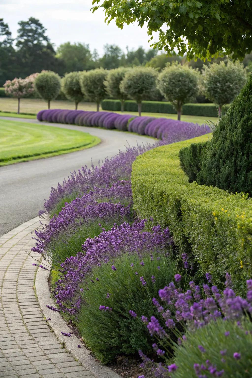 Aromatic bushes provide scent and softness.