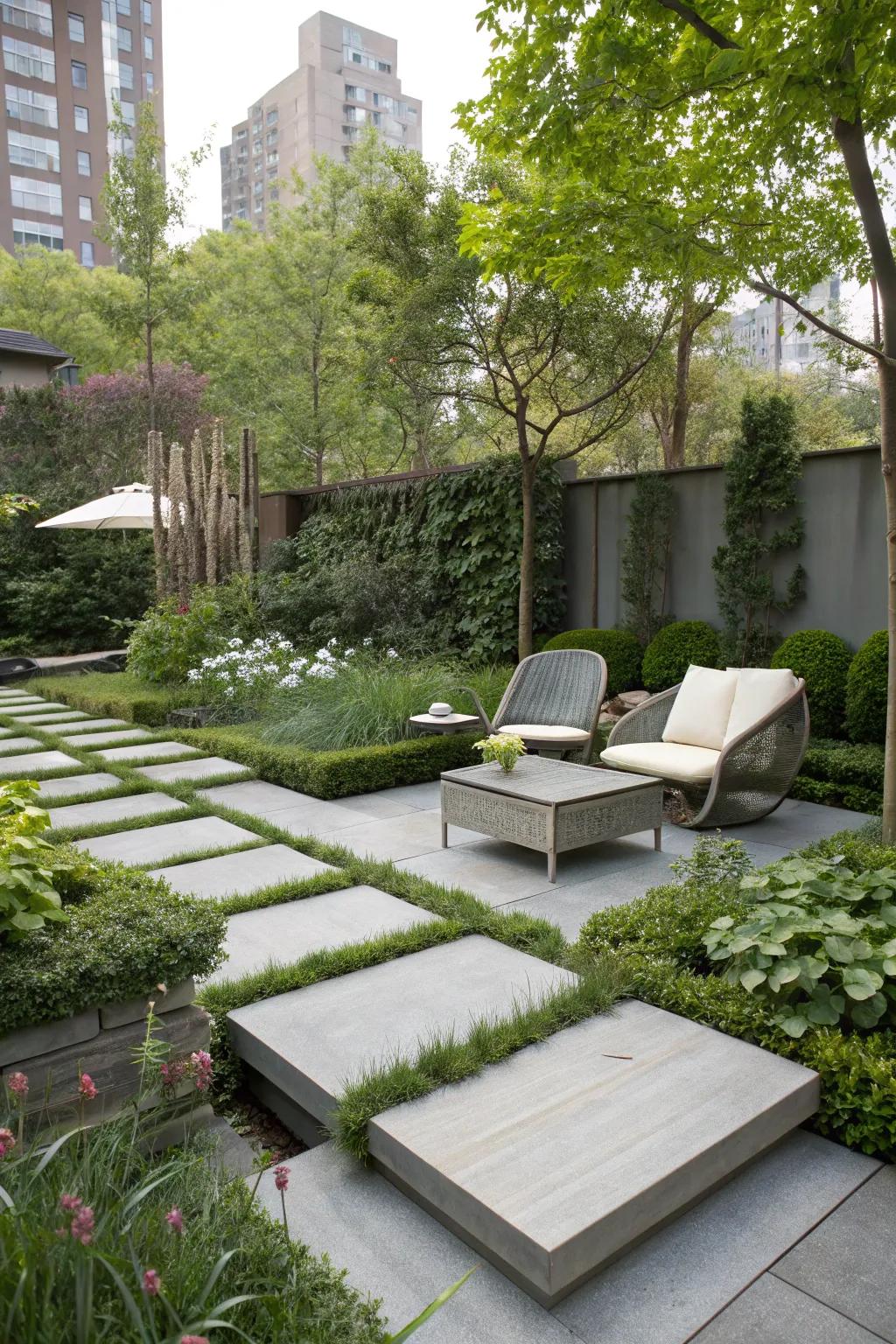Cement offers affordability and adaptability in hardscape design.