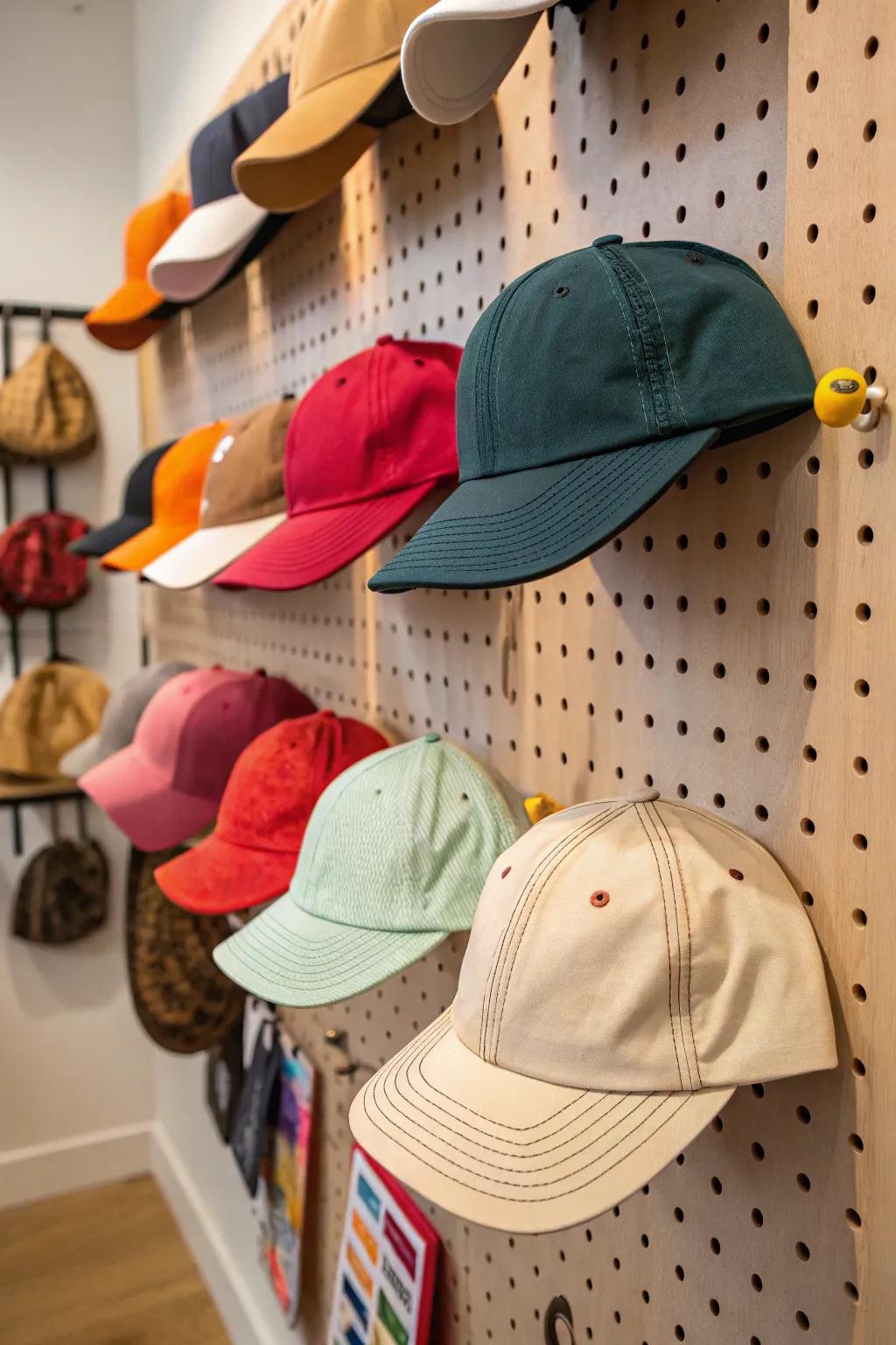 Pegboards offer customizability for an evolving exhibit.