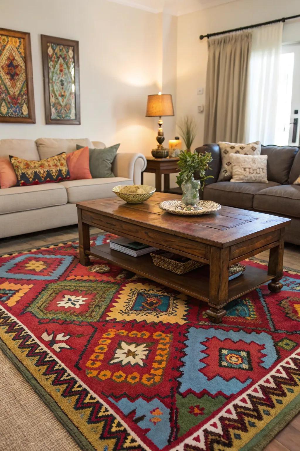 A rug can change the look and feel of your living room.