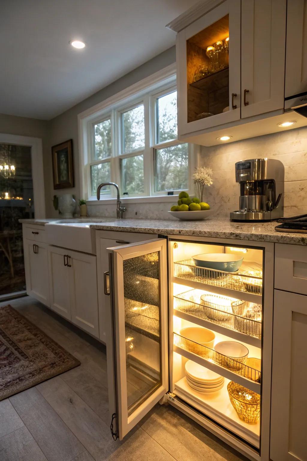 Motion-sensor lights brighten up dark spaces with a touch.