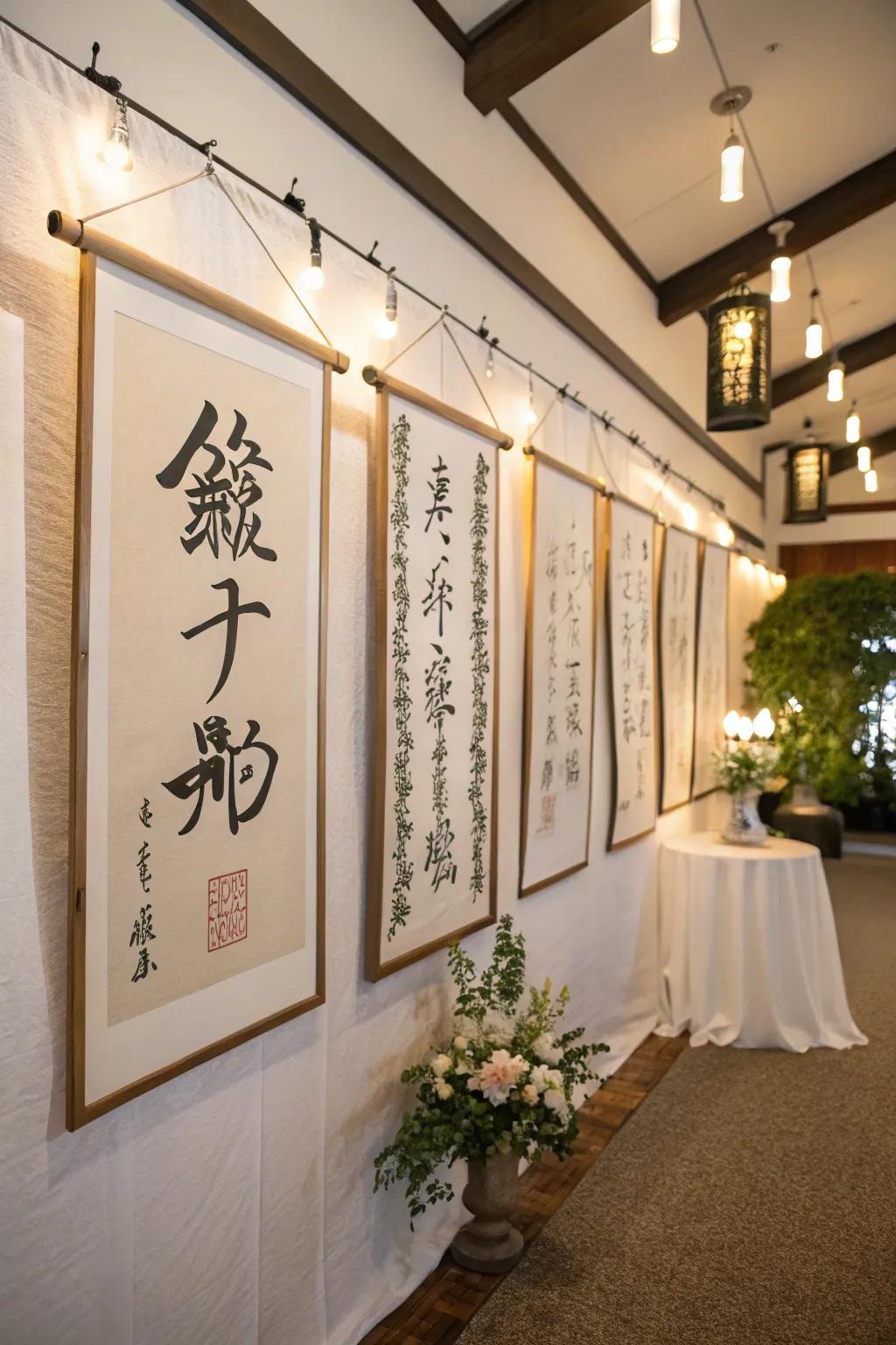 Japanese lettering adds artistry and meaning.