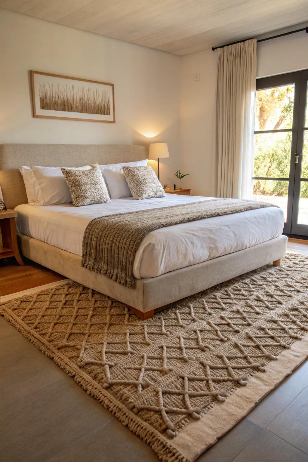 Rugs add definition to the sleep space.