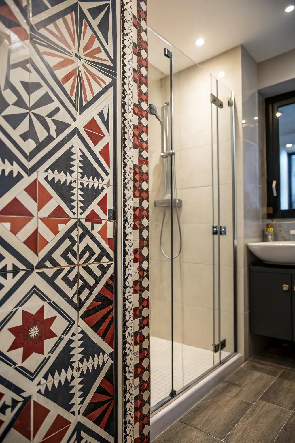 Shaped tiles add artistry and individuality.